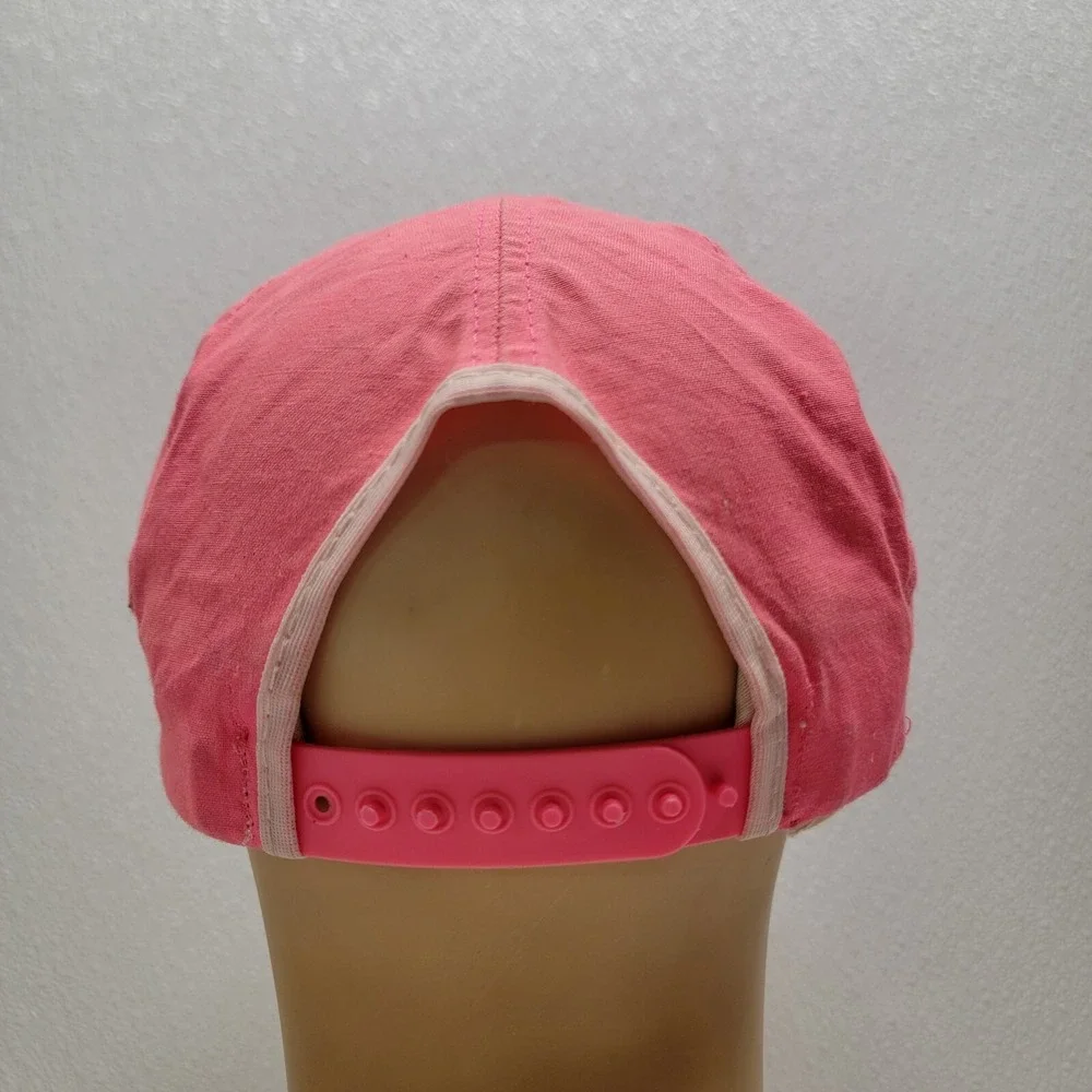 Vintage New Era NFL Minnesota Vikings Neon Pink Nylon Script Snapback Hat
